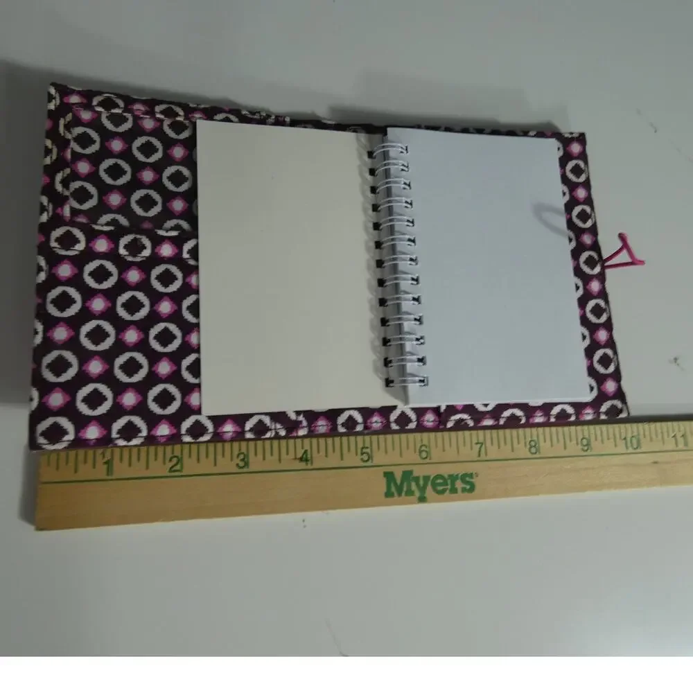 Vera Bradley Little Notebook Wallet Cupcake Pink 6" ID Pen Holder - Picture 4 of 6